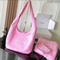 Most Popular Chanel Cotton Beachwear Set AAA938 Pink 2025