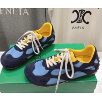 Grade Quality Bottega Veneta Orbit Flash Sneakers in Suede and Nylon Blue 0604039