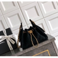 Trendy Design Chanel 25 Mini Hobo Handbag in Suede AS5631 Black 2025