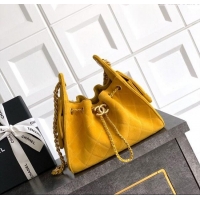 Big Discount Chanel 25 Mini Hobo Handbag in Suede AS5631 Yellow 2025