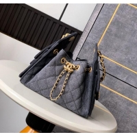 Top Quality Chanel 25 Mini Hobo Handbag in Denim AS5631 Grey 2025
