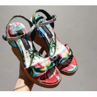 Pretty Style Dolce & Gabbana Printed Wedge Sandals 10cm Multicolor 0604137