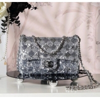Good Taste Chanel Allover Sequins Classic Mini Flap Bag A69900 Silver 2025