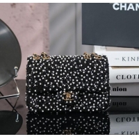Buy Fashionable Chanel Sequins & Pearls Classic Mini Flap Bag A69900 Black 2025 Fall/Winter