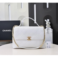 Trendy Design Chanel Calfskin Maxi Flap Bag with Top Handle AS5543 White 2025