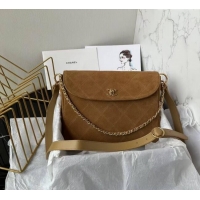 Buy Discount Chanel Suede Hobo Bag AS5886 Brown 2025