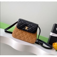 Cheapest Chanel Suede & Lambskin Phone Holder with Strap AP4679 Beige/Black 2025