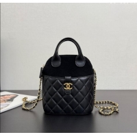 Low Price Chanel Suede & Lambskin Clutch with Chain AP4742 Black 2025