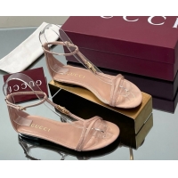 Best Price Gucci Patent Leather Thong Sandal with Bamboo Beige 070410