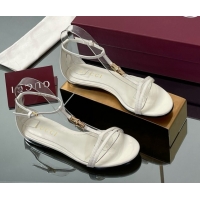 Cheap Price Gucci Patent Leather Thong Sandal with Bamboo White 070411