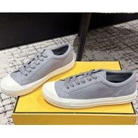 Low Cost Fendi Domino Low top sneakers in nubuck leather Grey 0710068
