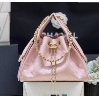 Shop Chanel 25 Small Handbag in Grained Calfskin AS5293 Pink Spring-Summer 2025 Top Quality