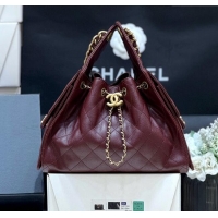 Discount Chanel 25 Small Handbag in Grained Calfskin AS5293 Burgundy Spring-Summer 2025 Top Quality