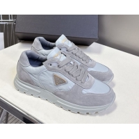 Best Price Prada Prax 2.0 Re-Nylon and suede sneakers Grey 2025 1E921N