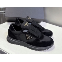 Top Design Prada Prax 2.0 Re-Nylon and suede sneakers Black 2025 1E921N