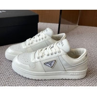 Good Product Prada Downtown perforated leather sneakers White2 2025 1E792M
