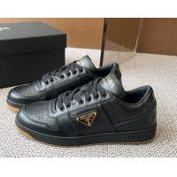 Trendy Design Prada Downtown perforated leather sneakers Black2 2025 1E792M
