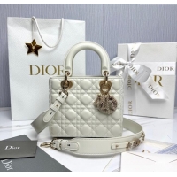 Best Price Dior Small Lady Dior My ABCDior Bag in Cannage Lambskin with Pearls M0538 White 2025