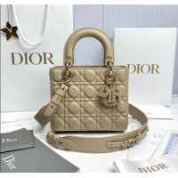 Buy Fashionable Dior Small Lady Dior My ABCDior Bag in Cannage Lambskin with Pearls M0538 Beige 2025