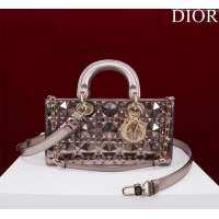 Buy Inexpensive Dior Medium Lady D-Joy Bag in Metallic Cannage Leather M0540 Bronze 2025