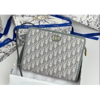 Luxury Cheap Dior 30 Montaigne Dea Pouch in Oblique Jacquard 7096 Grey 2025