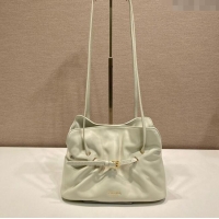 Buy Discount Prada Nappa leather shoulder bag with Buckle 1BG586 White 2025
