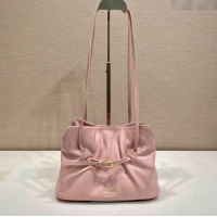 Cheap Design Prada Nappa leather shoulder bag with Buckle 1BG586 Light Pink 2025