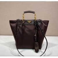Unique Discount Prada Re-Nylon tote bag 1BG578 Brown 2025