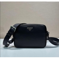 New Fashion Prada Mens Leather shoulder bag 2VH189 Black 2025