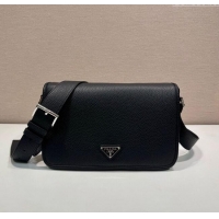 Best Promotional Prada Mens Leather shoulder bag 2VD075 Black 2025