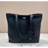 Reasonable Price Prada Mens Leather tote bag 2VG130 Black 2025