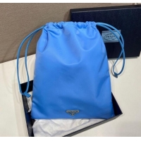 Luxury Cheap Prada Re-Nylon pouch 1NK001 Light Blue 2025