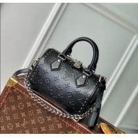 Low Cost Louis Vuitton Speedy Trunk 20 bag in Black Monogram Leather M14575 2025