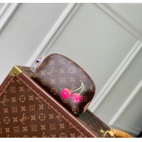 Well Crafted Louis Vuitton LV x TM Cosmetic Pouch in Cherry Monogram Canvas M47515 Brown 2025