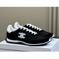 Unique Style Celine Racer Low top Sneakers in Nylon and Suede Black 0709083