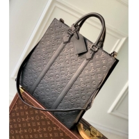 Top Design Louis Vuitton Mens Sac Plat NV bag in Black Taurillon Leather M21866