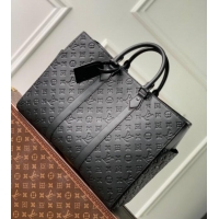 Shop Promotional Louis Vuitton Mens Sac Plat 24H Tote bag in Black Taurillon Leather M21865