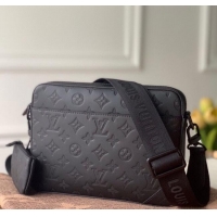 Best Price Louis Vuitton Mens Duo Messenger Bag in Monogram Shadow Leather M69827 Black 2025