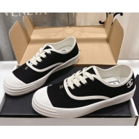 Best Product Chanel Canvas Sneakers Black 2025 CH061007