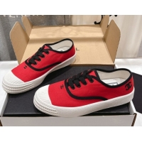Grade Quality Chanel Canvas Sneakers Red 2025 CH061007
