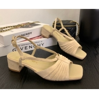 Good Product Chanel Suede Sandals 3cm with CC Beige 2025 G46329