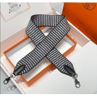 Luxury Cheap Hermes Canvas Bag Strap 5x85cm H1037 Black/Others/Silver 2025