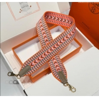 Classic Specials Hermes Canvas Bag Strap 5x85cm H1037 Orange/Gold 2025