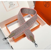 Promotional Hermes Canvas Bag Strap 5x85cm H1037 Light Pink/Gold 2025
