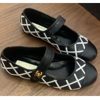 Good Product Chanel Quilted Calfskin Mary Janes Ballet Flats Black 2025 CH061022