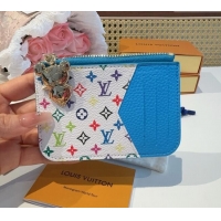 Best Promotional Louis Vuitton LV x TM Romy Card Holder Wallet 0722 Blue 2025