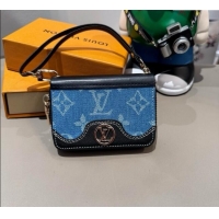 Good Taste Louis Vuitton Card Pouch 0722 Denim Blue 2025