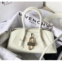 Specials Cheap Givenchy Mini Antigona Stretch Bag in Box Leather 19113 White 2023