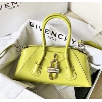 Good Quality Givenchy Mini Antigona Stretch Bag in Box Leather 19113 Neon Yellow 2023