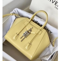 Best Classic Givenchy Mini Antigona Lock Bag in Box Leather 5082 Yellow 2023
